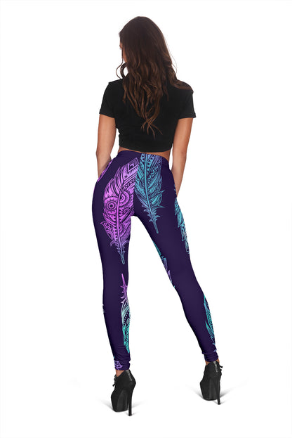 Neon Feathers Leggings