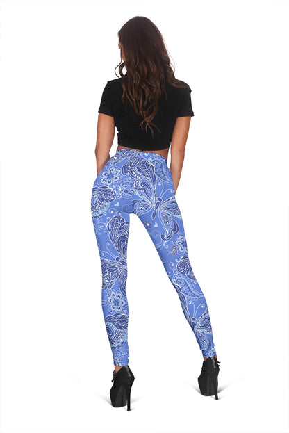 Purple Blue Butterflies Leggings