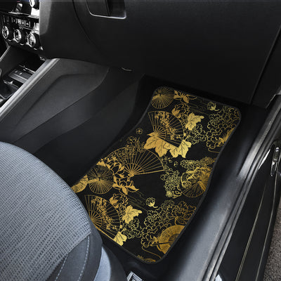 Black & Gold Oriental Car Floor Mats