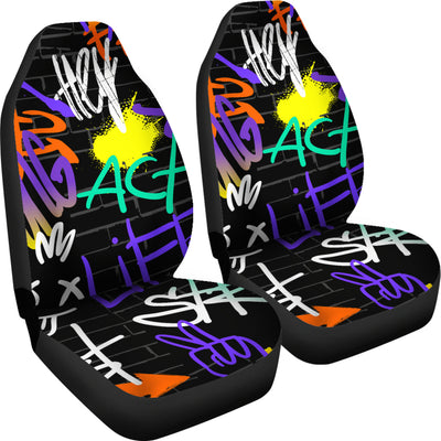 Colorful Graffiti Car Seat Covers