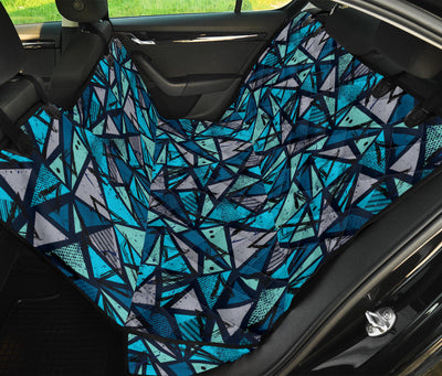 Blue Abstract Car Back Seat Pet Cover