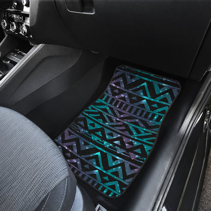 Black Tribal Car Floor Mats
