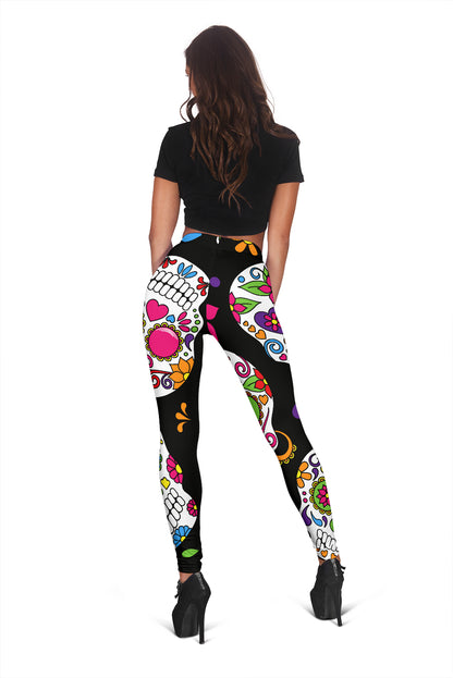 Colorful Sugar Skulls leggings