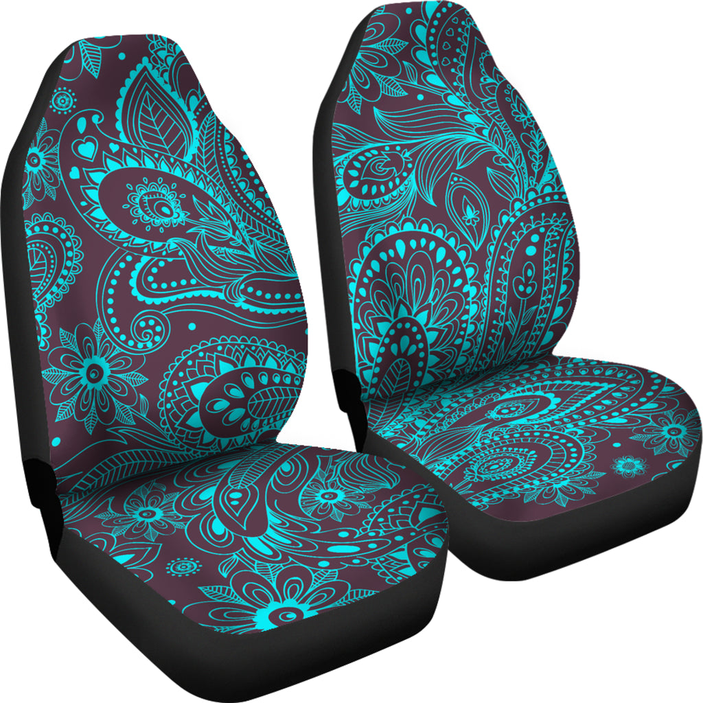 Light Green Teal Elegant Decor Car Seat Covers