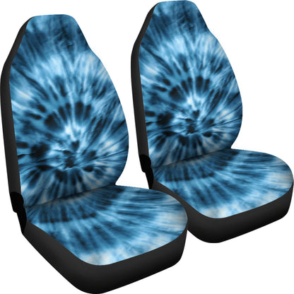 Blue Tie Dye Print Car Seat Covers