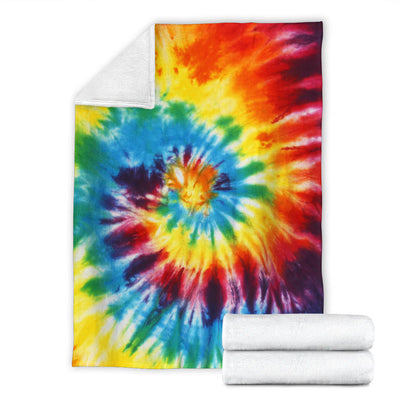 Colorful Tie Dye Abstract Art Blanket
