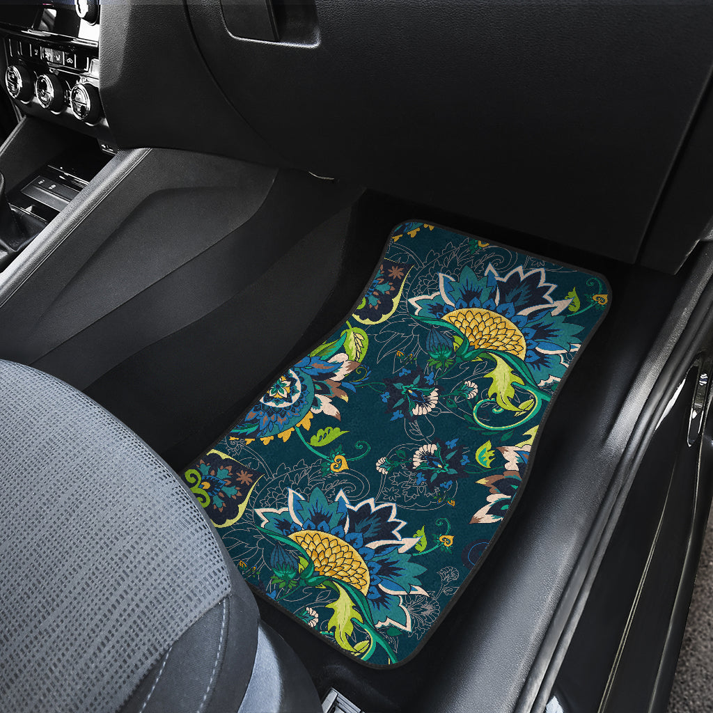 Elegant Floral Decor Car Floor Mats