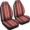 Red Ethnic Stripes Car Seat Covers