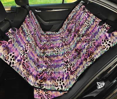 Pink Stripe Animal Print Car Back Seat Pet Cover