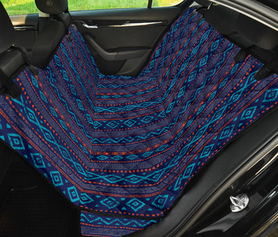 Blue Ethnic Stripes Car Back Seat Pet Cover