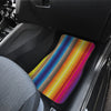 Rainbow Stripes Knit Print Car Floor Mats