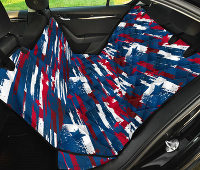 Abstract Red White & Blue Car Back Seat Pet Cover