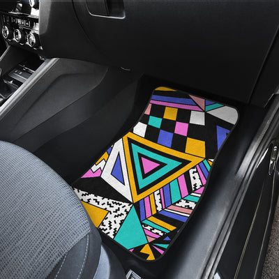 Colorful Abstract Triangles Car Floor Mats
