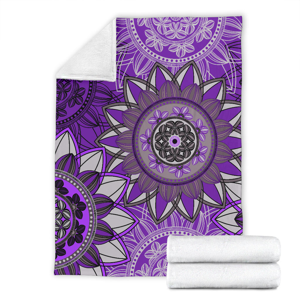 Purple Floral Mandalas Blanket