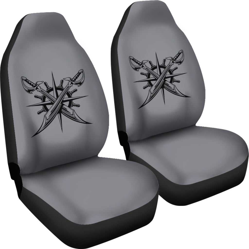 Cross Swords Compass Grey Car Seat Covers