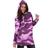 Purple Camouflage Womens Hoodie Dress