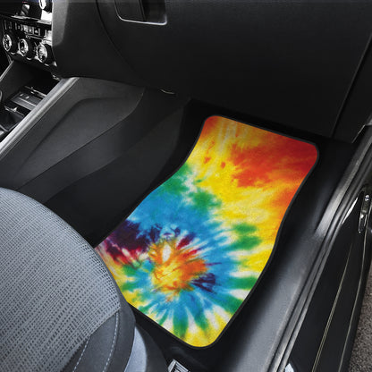 Colorful Tie Dye Print Abstract Art Car Floor Mats