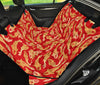 Red Oriental Fish Car Back Seat Pet Cover