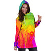 Colorful Paint Splatter Womens Hoodie Dress