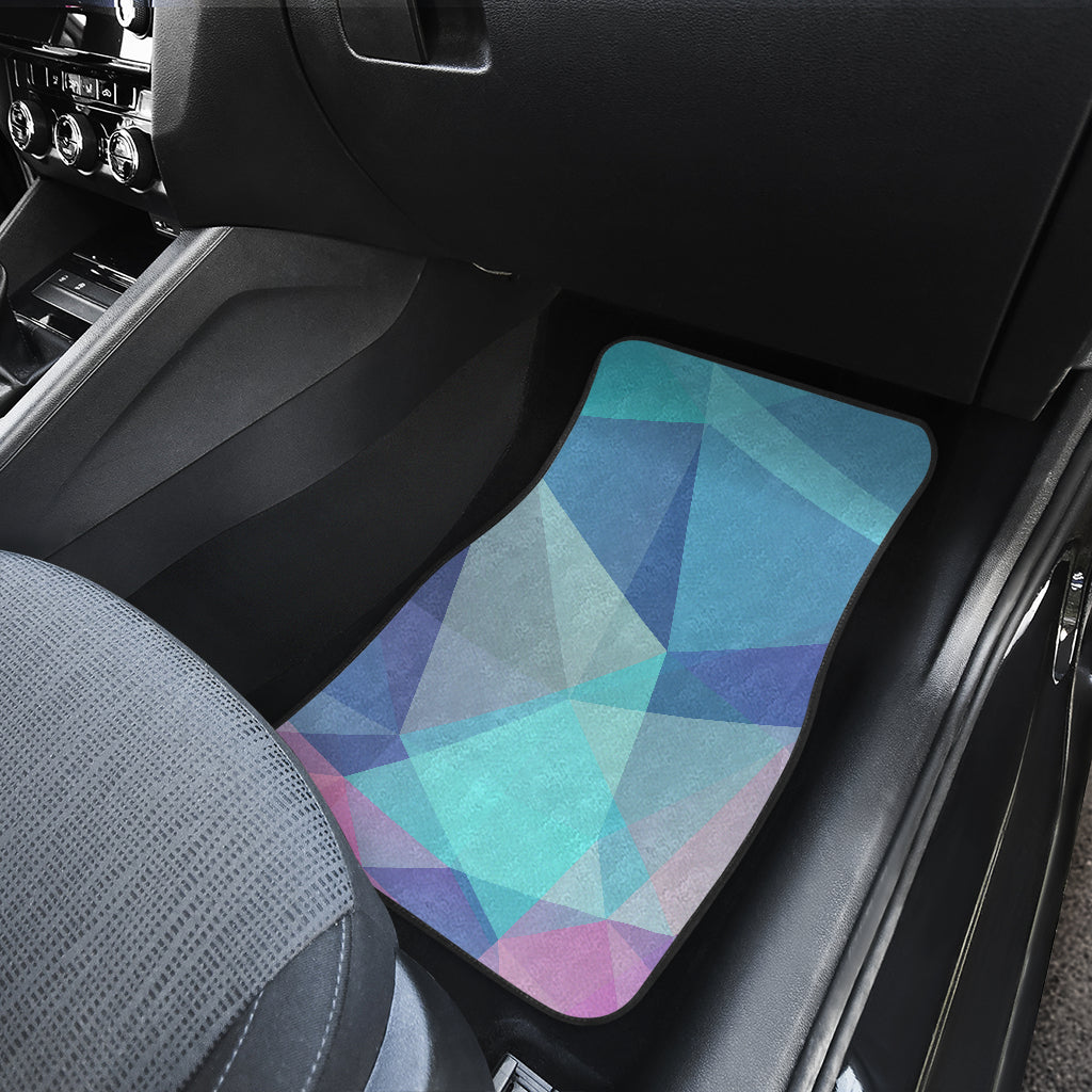 Pink Blue Abstract Triangles Car Floor Mats
