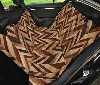 Brown Zig Zag Car Back Seat Pet Cover