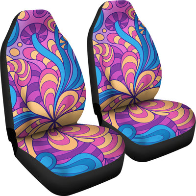 Colorful Psychedelic Decor Car Seat Covers
