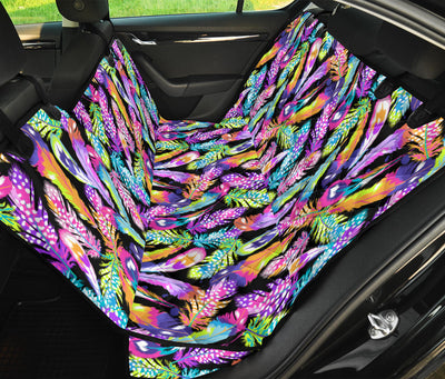 Colorful Feathers Car Back Seat Pet Cover