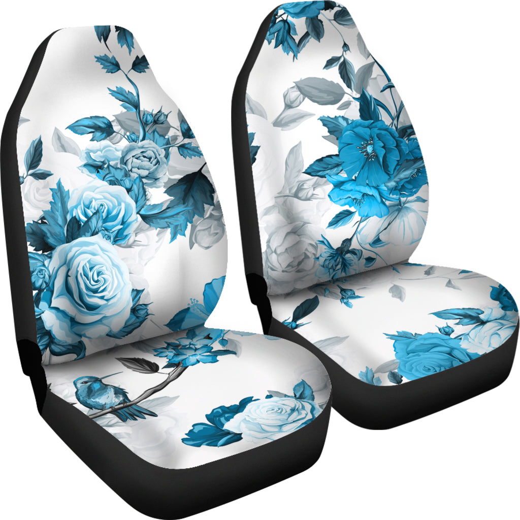 Blue Roses Car Seat Covers