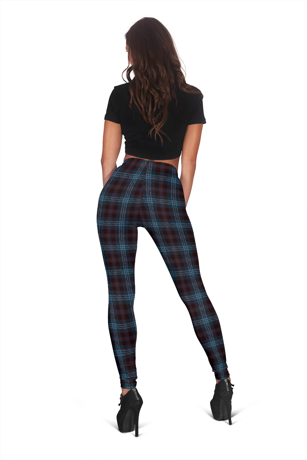 Blue Plaid Leggings