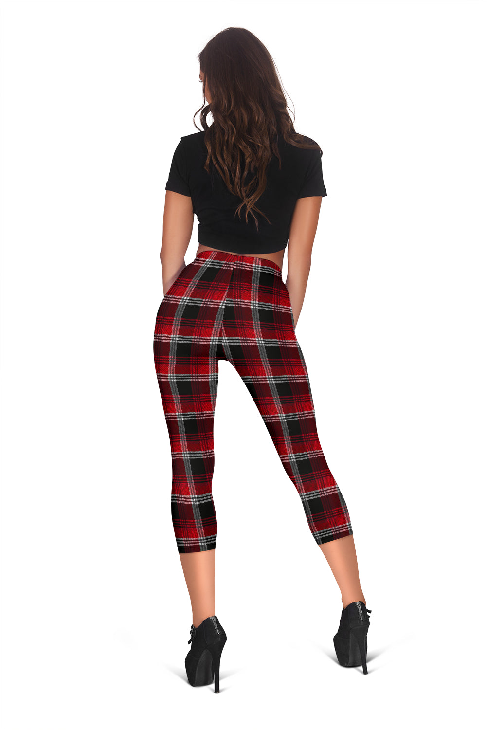 Red Plaid Capri Leggings