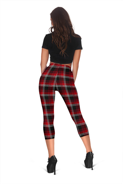 Red Plaid Capri Leggings