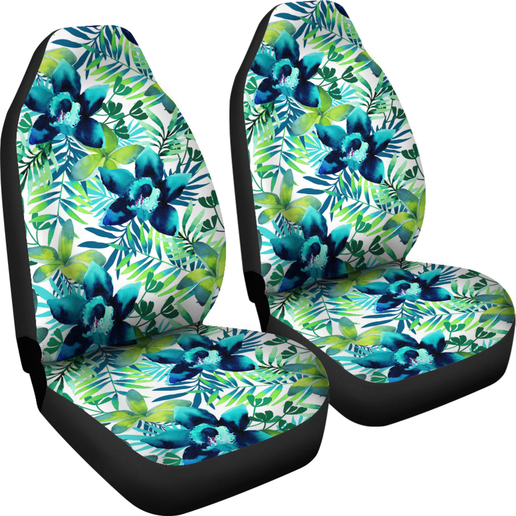 Green Flowers Car seat Covers
