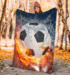 Soccer Ball Fire & Water Blanket