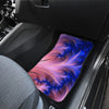 Blue Peach Abstract Car Floor Mats