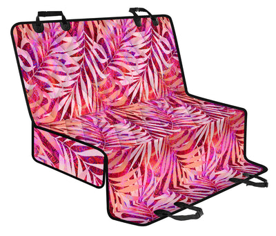 Pink Peach Leaves Car Back Seat Pet Cover