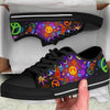 Colorful Peace Signs Black Mens Low Top Shoes