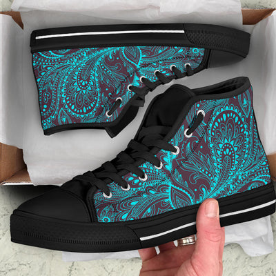 Teal Decor High Top Shoes - Black