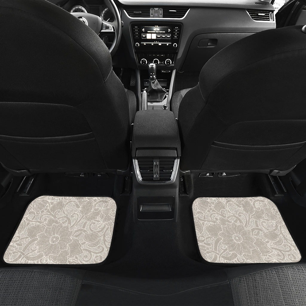 Elegant Floral Decor Car Floor Mats