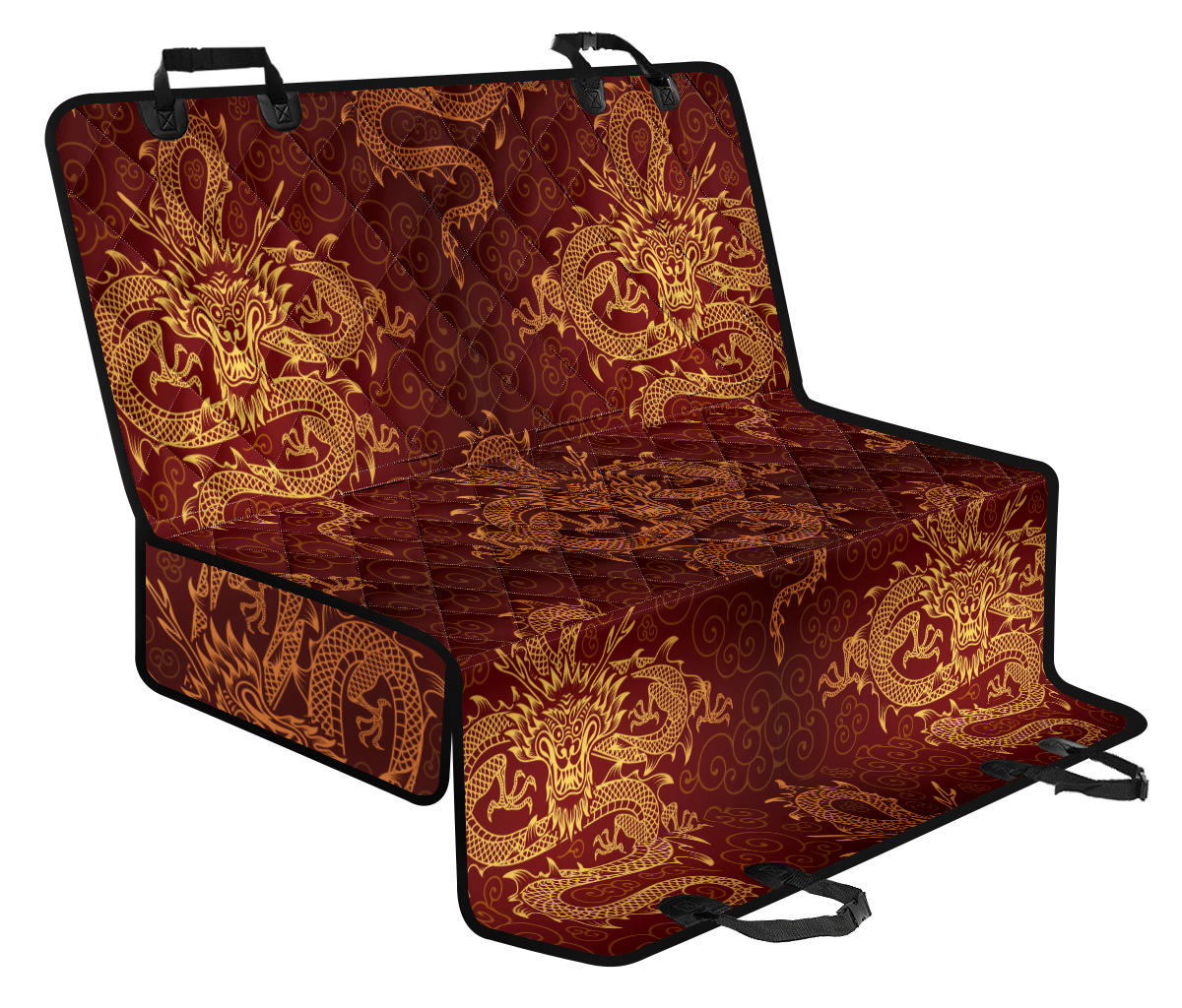 Red Dragon Car Back Seat Pet Cover