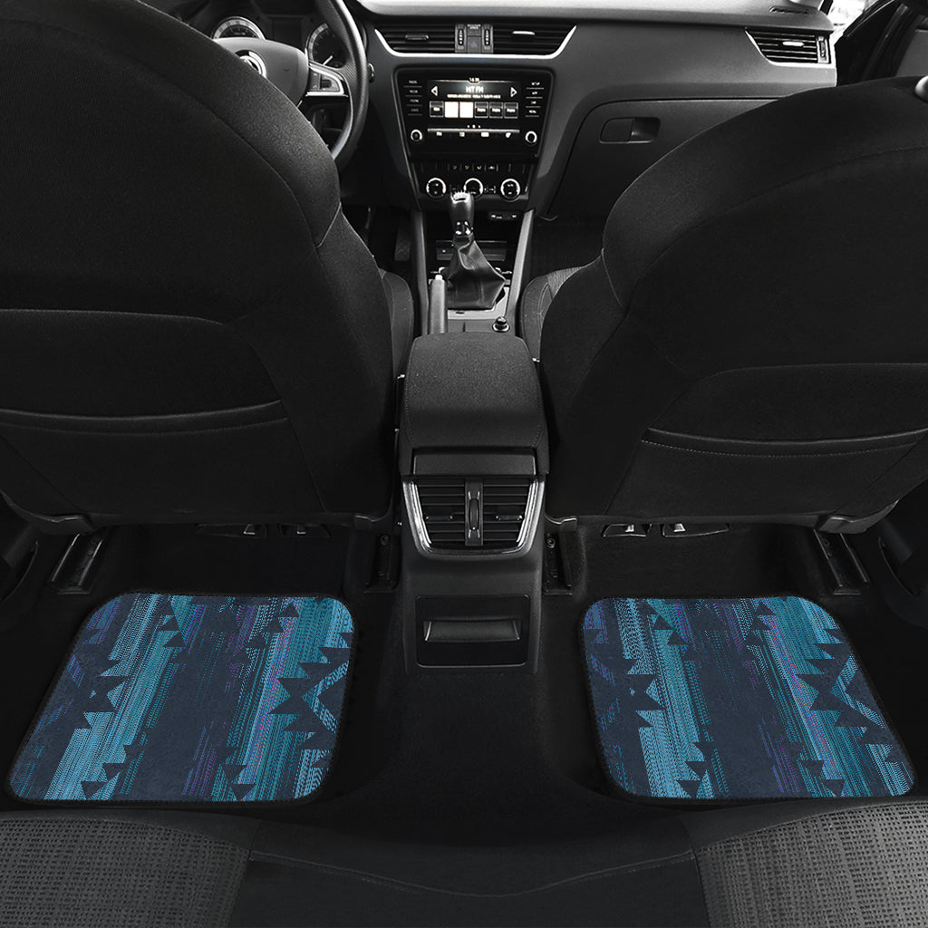 Blue Boho Aztec Streaks Car Floor Mats