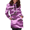 Purple Camouflage Womens Hoodie Dress