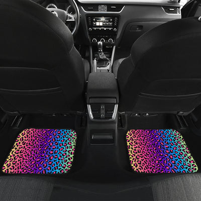 Colorful Leopart Print Car Floor Mats