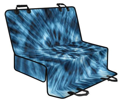 Blue Tie Dye Print Car Back Seat Pet Cover