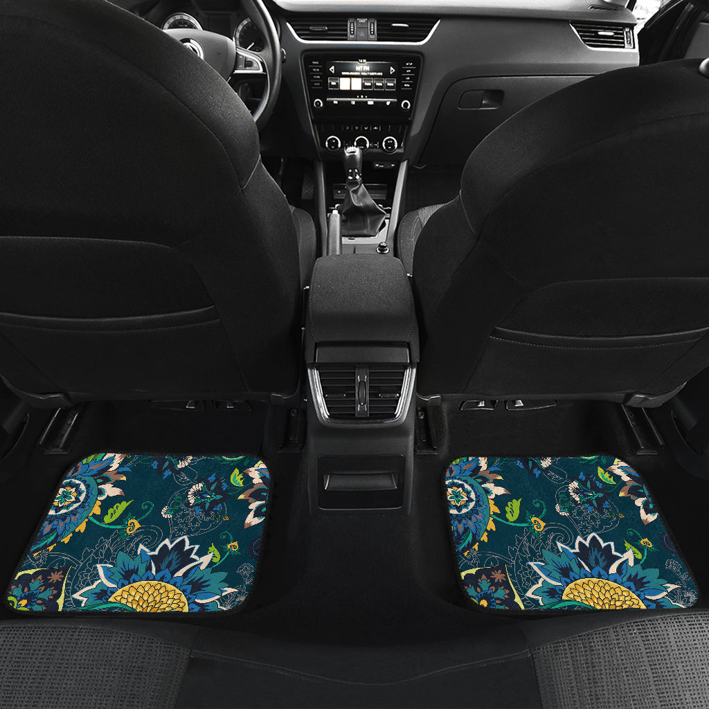 Elegant Floral Decor Car Floor Mats
