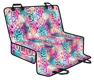 Colorful Snake Skin Print Car Back Seat Pet Cover