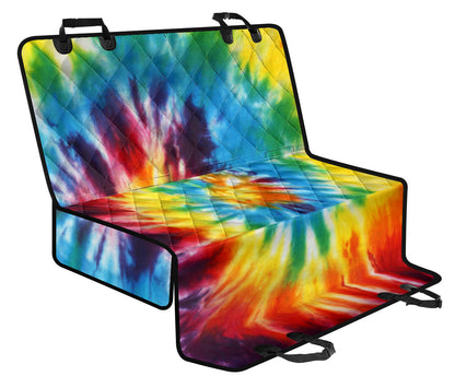 Colorful Tie Dye Print Abstract Art Car Back Seat Pet Cover