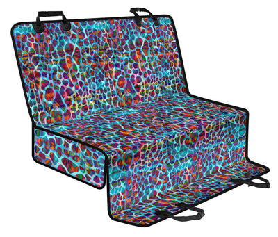 Colorful Leopard Print Car Back Seat Pet Cover