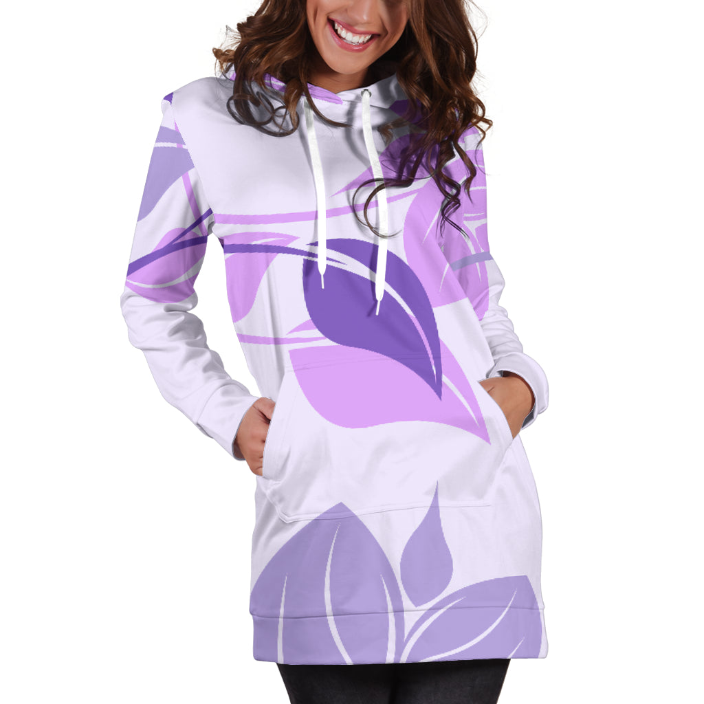 Purple Floral Womens Hoodie Dress