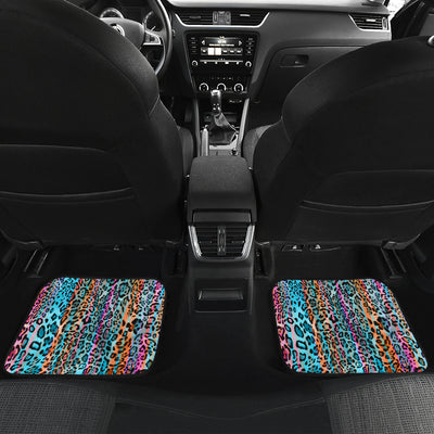 Colorful Leopard Print Car Floor Mats