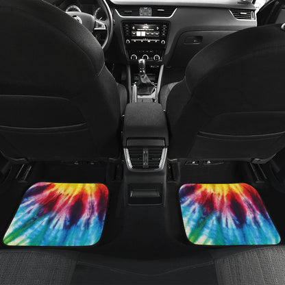 Colorful Tie Dye Print Abstract Art Car Floor Mats